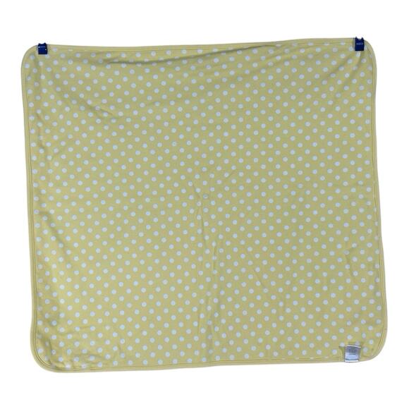 2010 Gymboree Baby Blanket Bumble Bee Daisy Yellow White Polka Dot Cotton - Picture 6 of 8